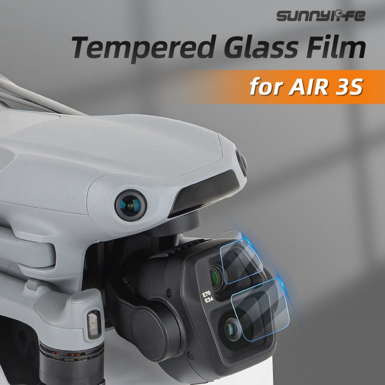For DJI Air 3S Sunnylife Tempered Glass Film Lens Protector, 1 Set, 2 Sets For DJI Air 3S Sunnylife Tempered Glass Film Lens Protector, 1 Set, 2 Sets